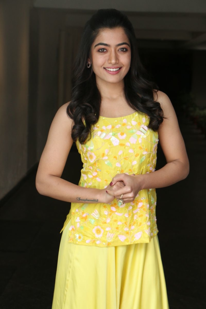 Rashmika Mandanna stills at Bheeshma movie interview