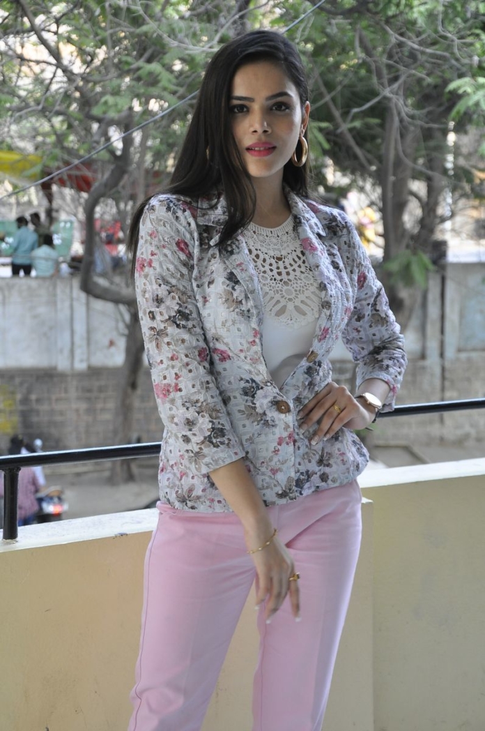 Kriti Garg latest stills at Raahu Movie Success Meet