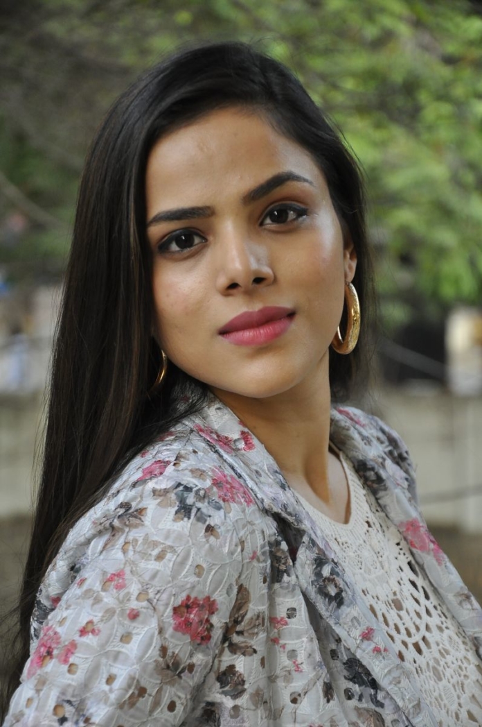 Kriti Garg latest stills at Raahu Movie Success Meet