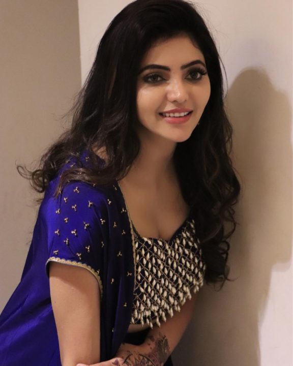 Athulya Ravi looking ethereal in a royal blue outfit