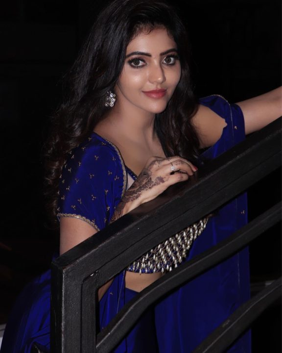 Athulya Ravi looking ethereal in a royal blue outfit