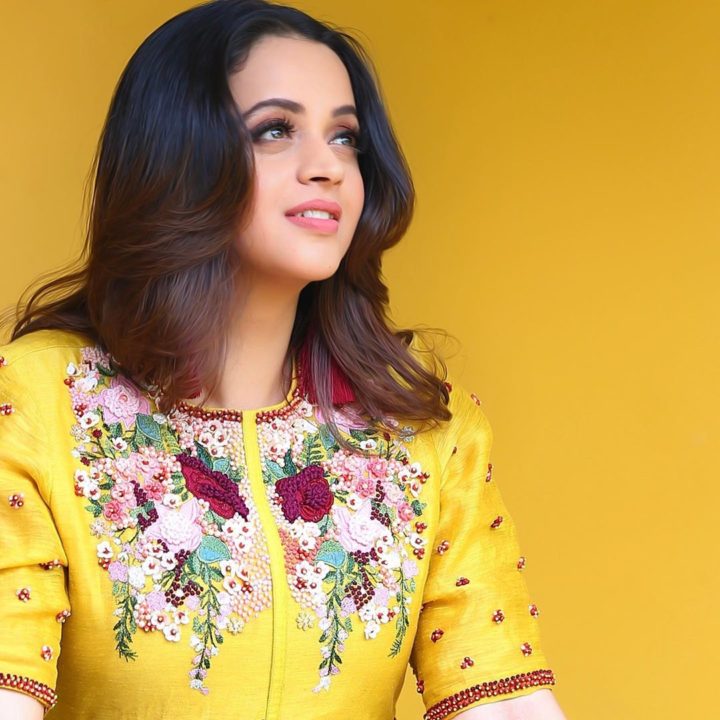 Bhavana beautiful stills in yellow outfit