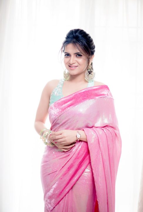 Dhivyadharshini saree stills at Dancing Super Stars