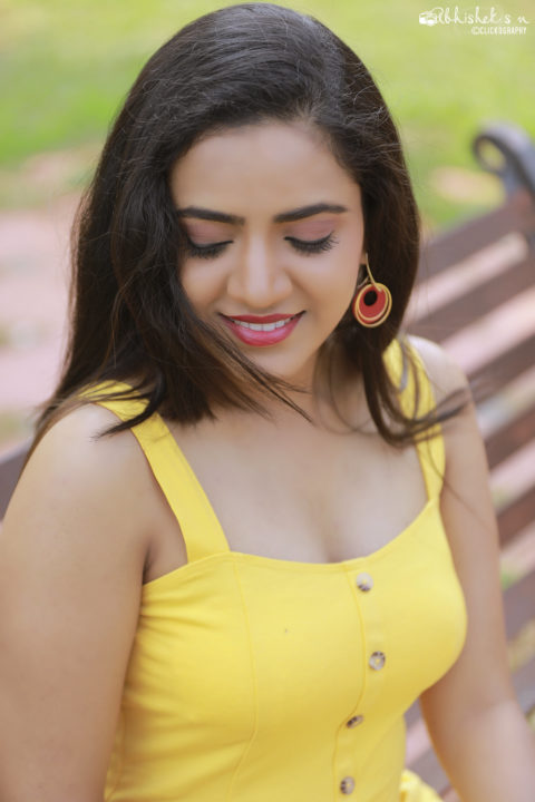 Harshitha Gowda hot photoshoot stills by Abhishek SN