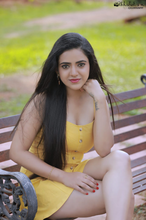 Harshitha Gowda hot photoshoot stills by Abhishek SN