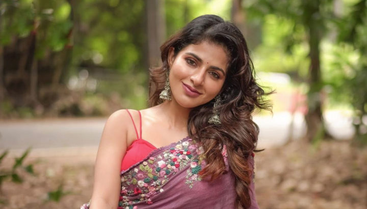 Iswarya Menon saree stills