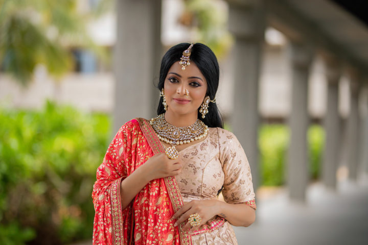 Janani Iyer beautiful stills in bridal wear
