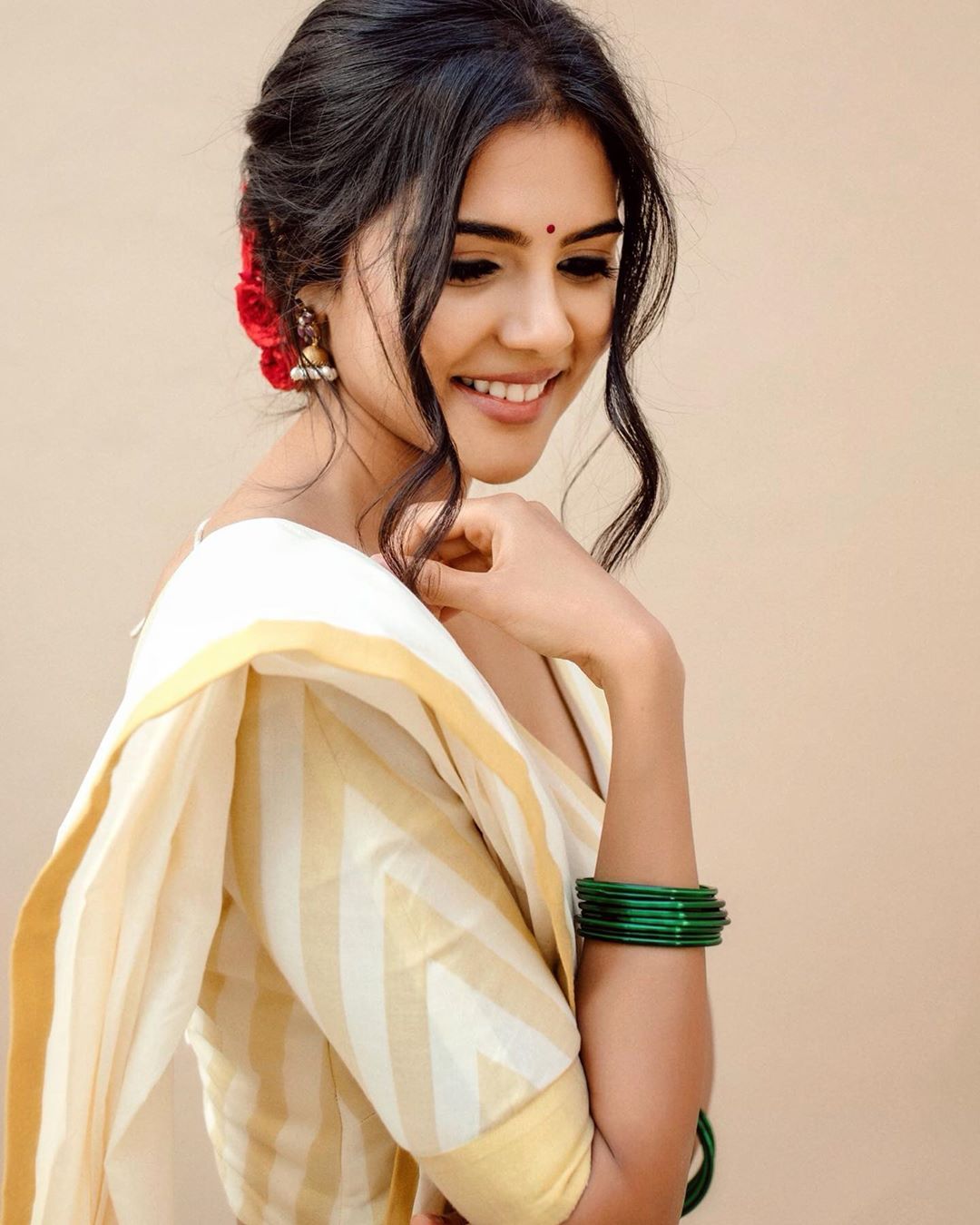 Kalyani Priyadarshan in traditional Handloom photoshoot stills
