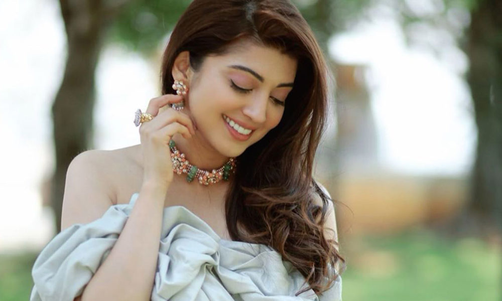 Pranitha Subhash stills in Divya Reddy gown