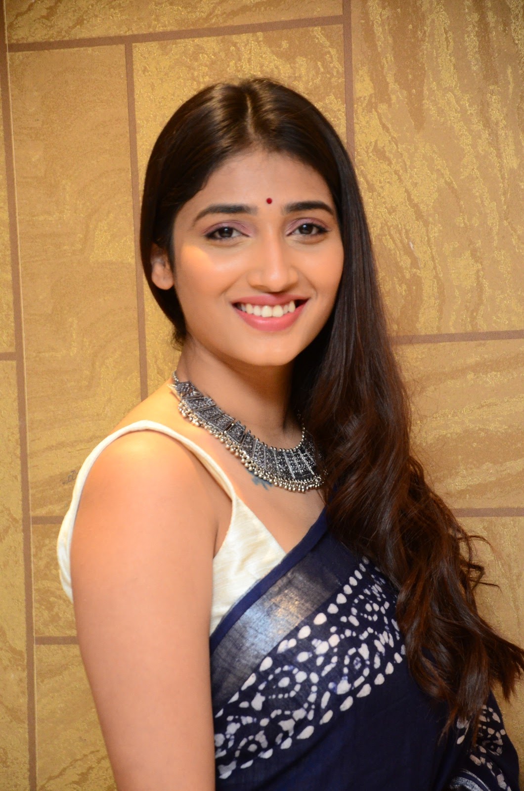 Priya Vadlamani saree stills at College Kumar Pre-Release Event