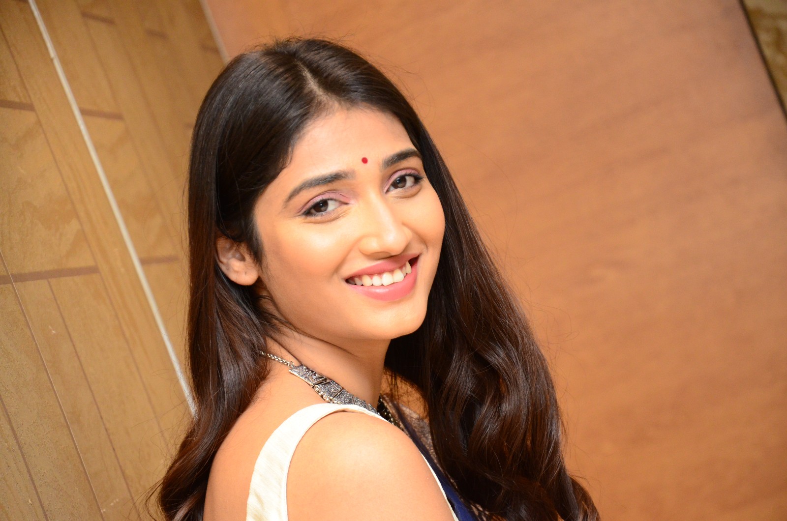 Priya Vadlamani saree stills at College Kumar Pre-Release Event