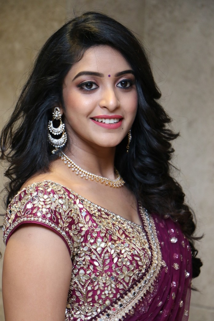 Nakshatra in lehenga stills at Palasa 1978 movie pre release event