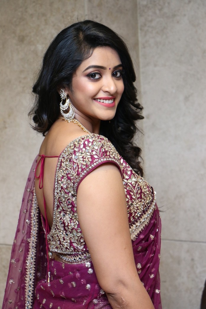 Nakshatra in lehenga stills at Palasa 1978 movie pre release event