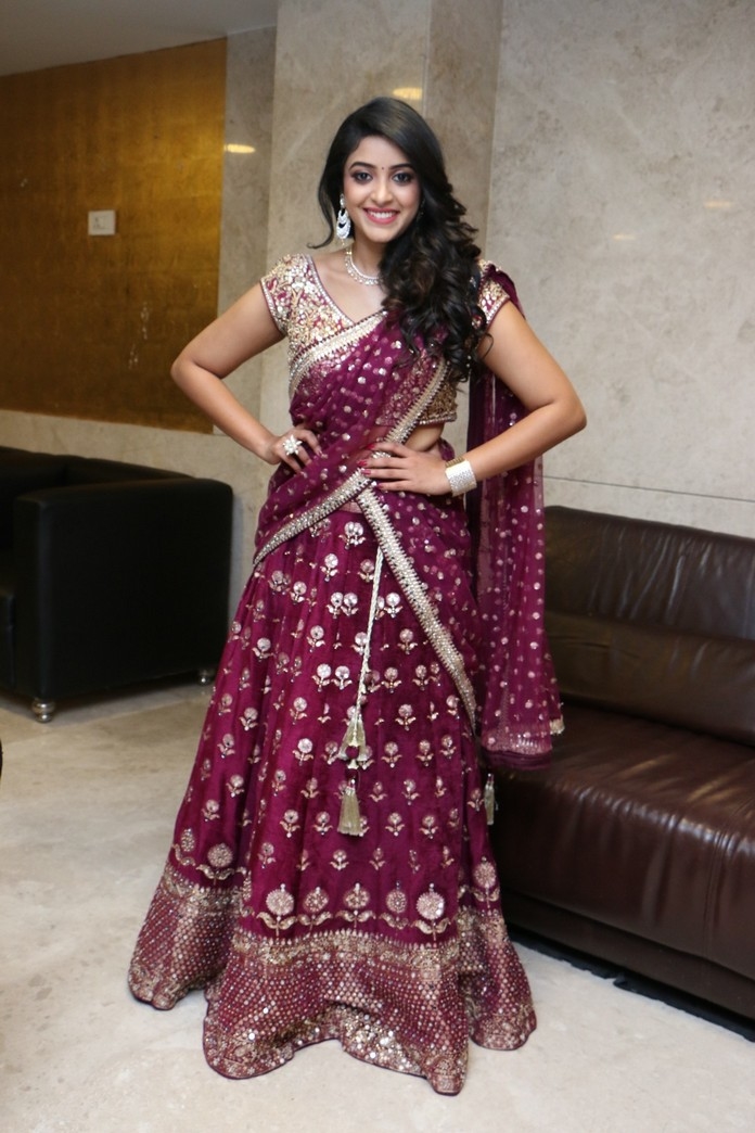 Nakshatra in lehenga stills at Palasa 1978 movie pre release event