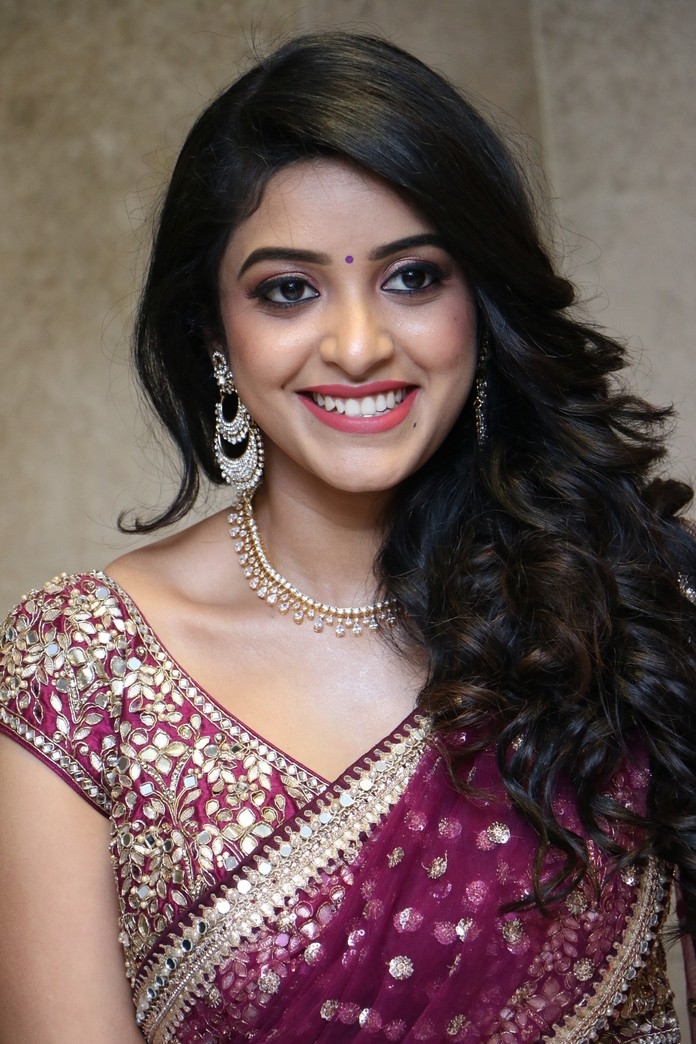 Nakshatra in lehenga stills at Palasa 1978 movie pre release event