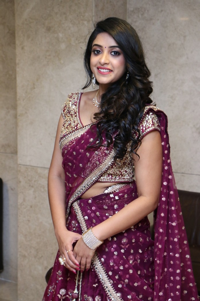 Nakshatra in lehenga stills at Palasa 1978 movie pre release event