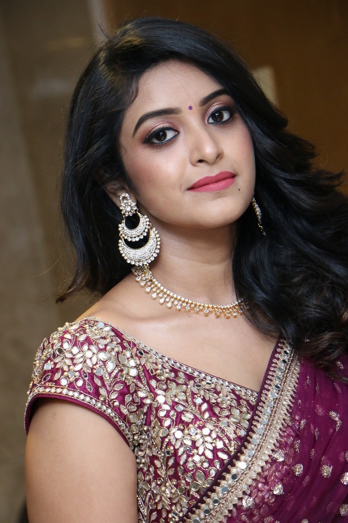 Nakshatra in lehenga stills at Palasa 1978 movie pre release event