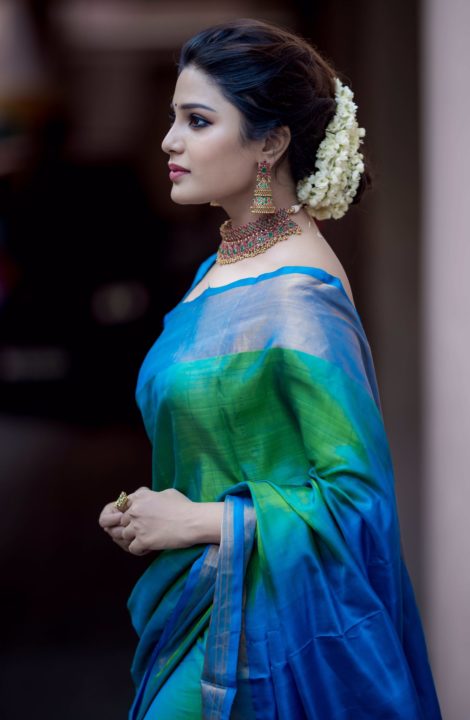 Aathmika – South Indian actress photos in saree