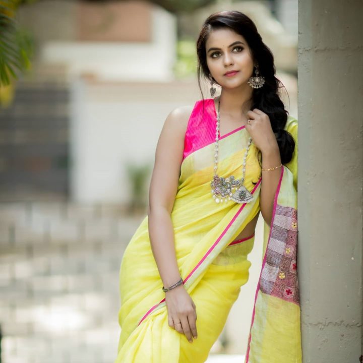 Chaitra Reddy saree stills by Camera Senthil