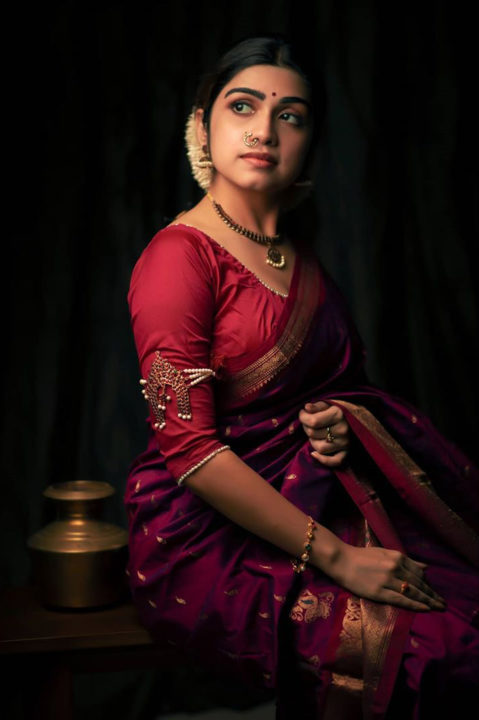 Manasa Radhakrishnan saree photoshoot stills by Yadu Krishna