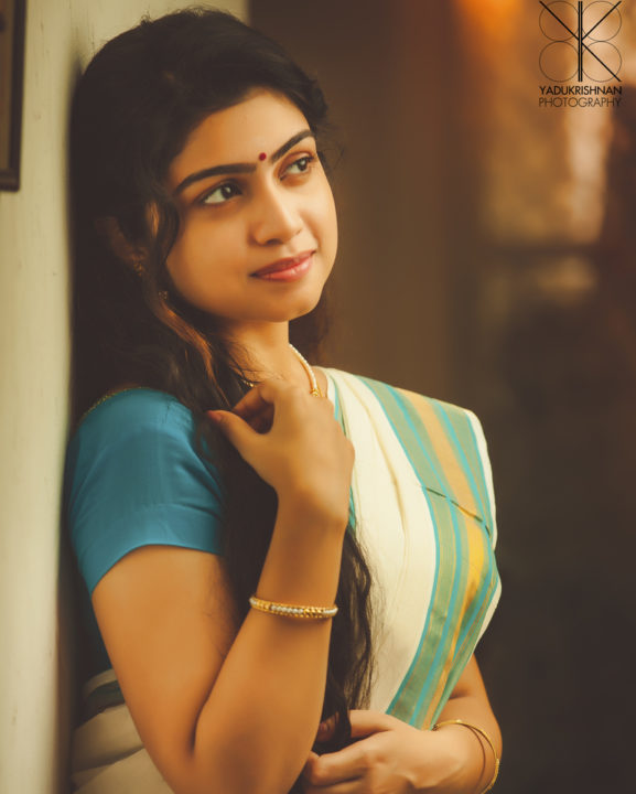 Manasa Radhakrishnan saree photoshoot stills by Yadu Krishna