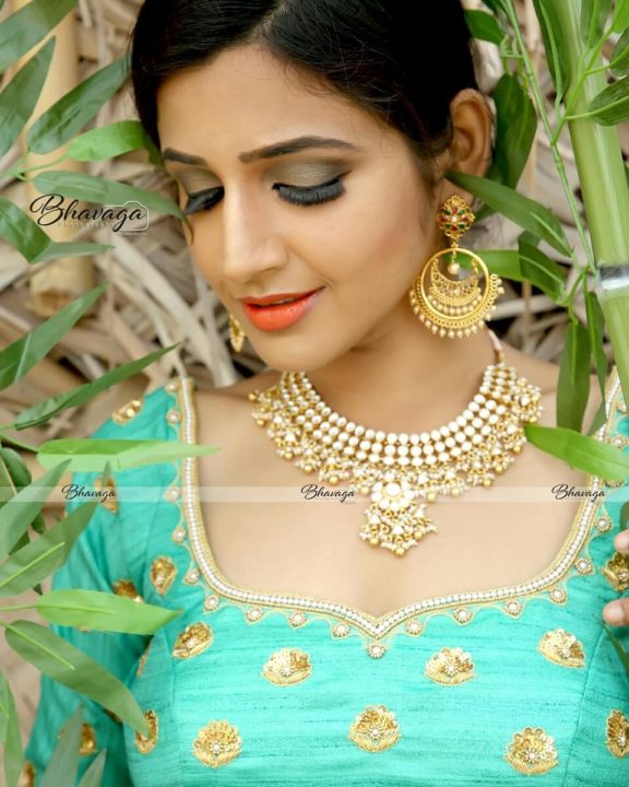 Sandiya Srini in bridal wear photoshoot stills