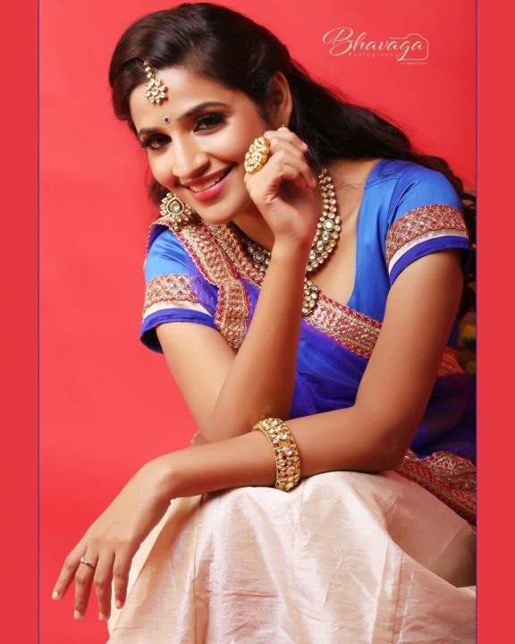 Sandiya Srini in bridal wear photoshoot stills