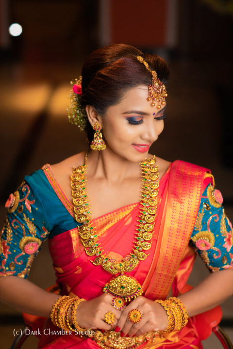 Sandiya Srini in bridal wear photoshoot stills