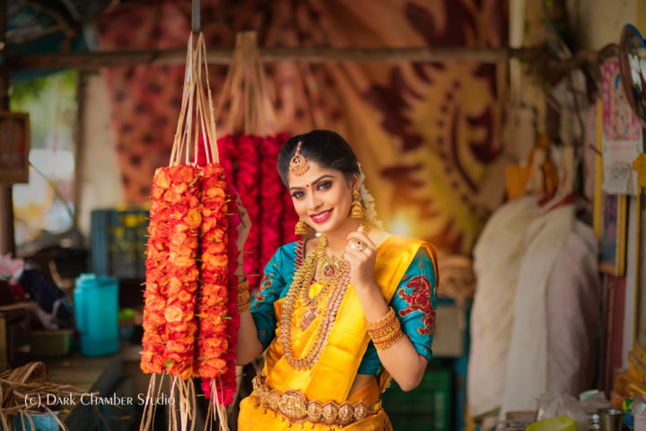 Sandiya Srini in bridal wear photoshoot stills