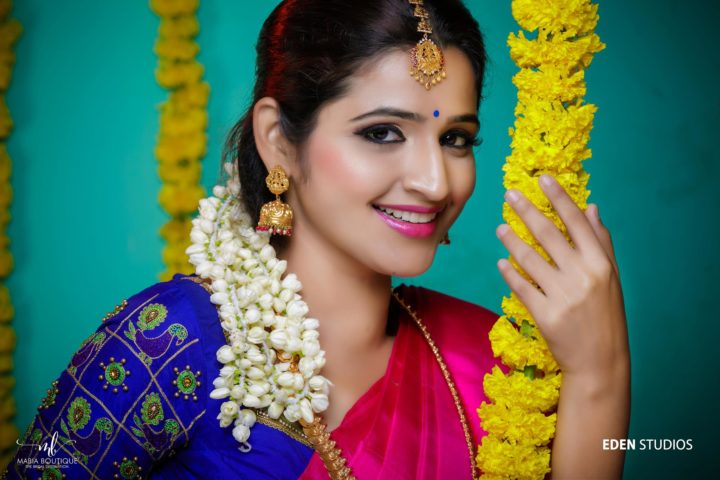 Sandiya Srini in bridal wear photoshoot stills