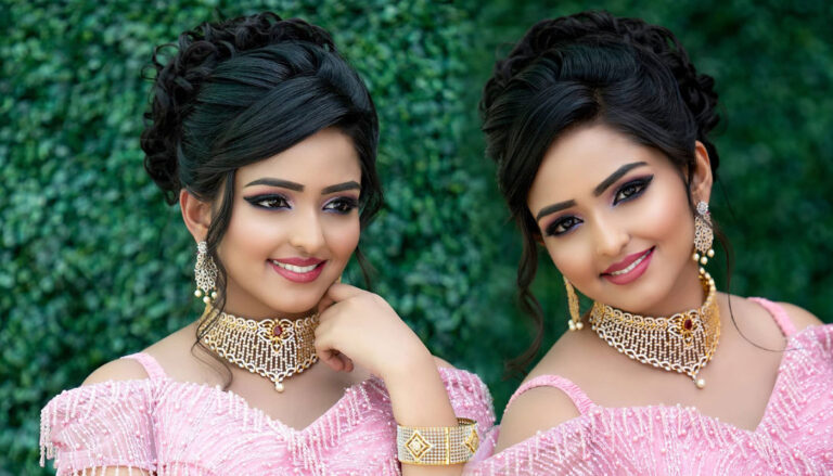 Kaustubha Mani in pink gown bridal photos