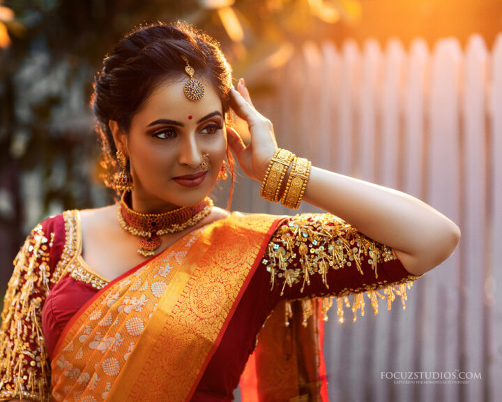 Mounika Devi bridal photoshoot stills by Chandru Bharathy