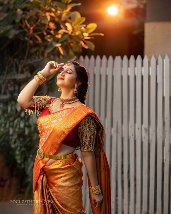 Mounika Devi bridal photoshoot stills by Chandru Bharathy