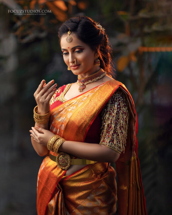 Mounika Devi bridal photoshoot stills by Chandru Bharathy