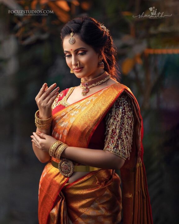 Mounika Devi bridal photoshoot stills by Chandru Bharathy