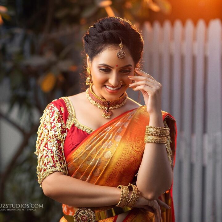 Mounika Devi bridal photoshoot stills by Chandru Bharathy