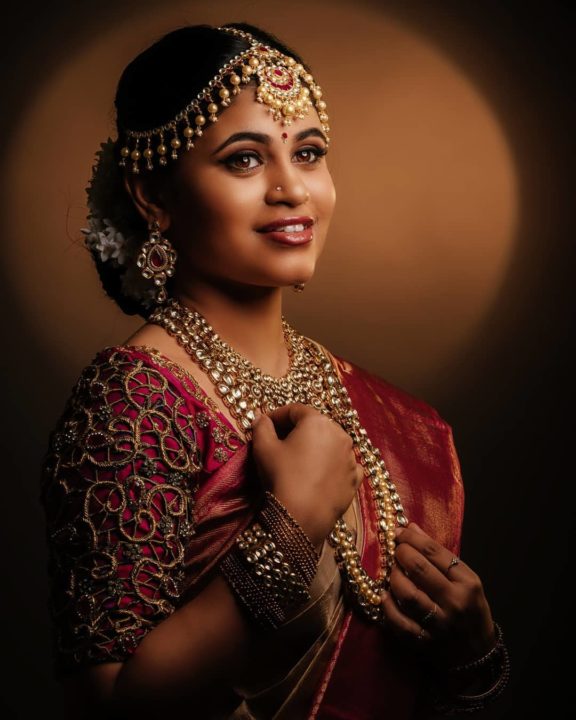 Pujitha Devaraju bridal photoshoot stills by Padmanaban Photography