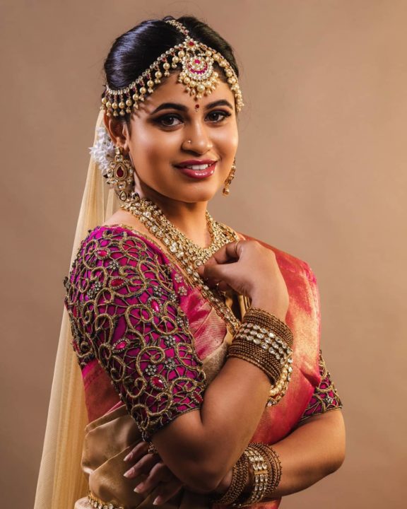 Pujitha Devaraju bridal photoshoot stills by Padmanaban Photography