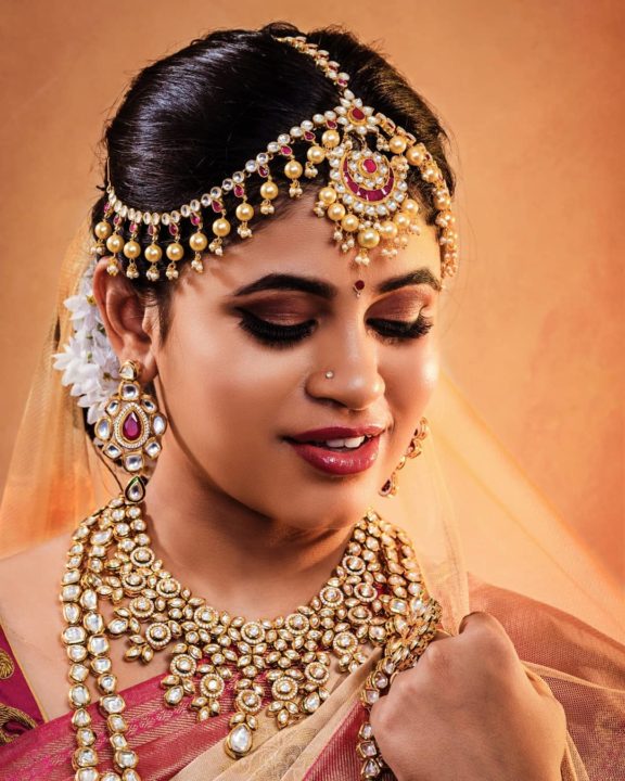 Pujitha Devaraju bridal photoshoot stills by Padmanaban Photography