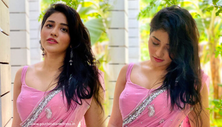 Priyanka Jawalkar hot HD stills in pink saree