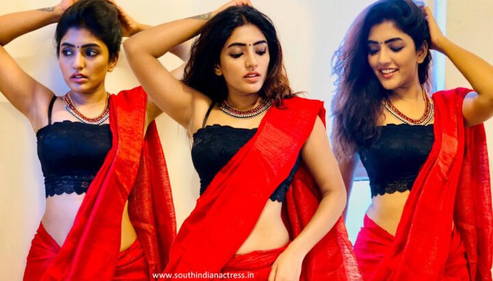 Eesha Rebba hot stills in red saree