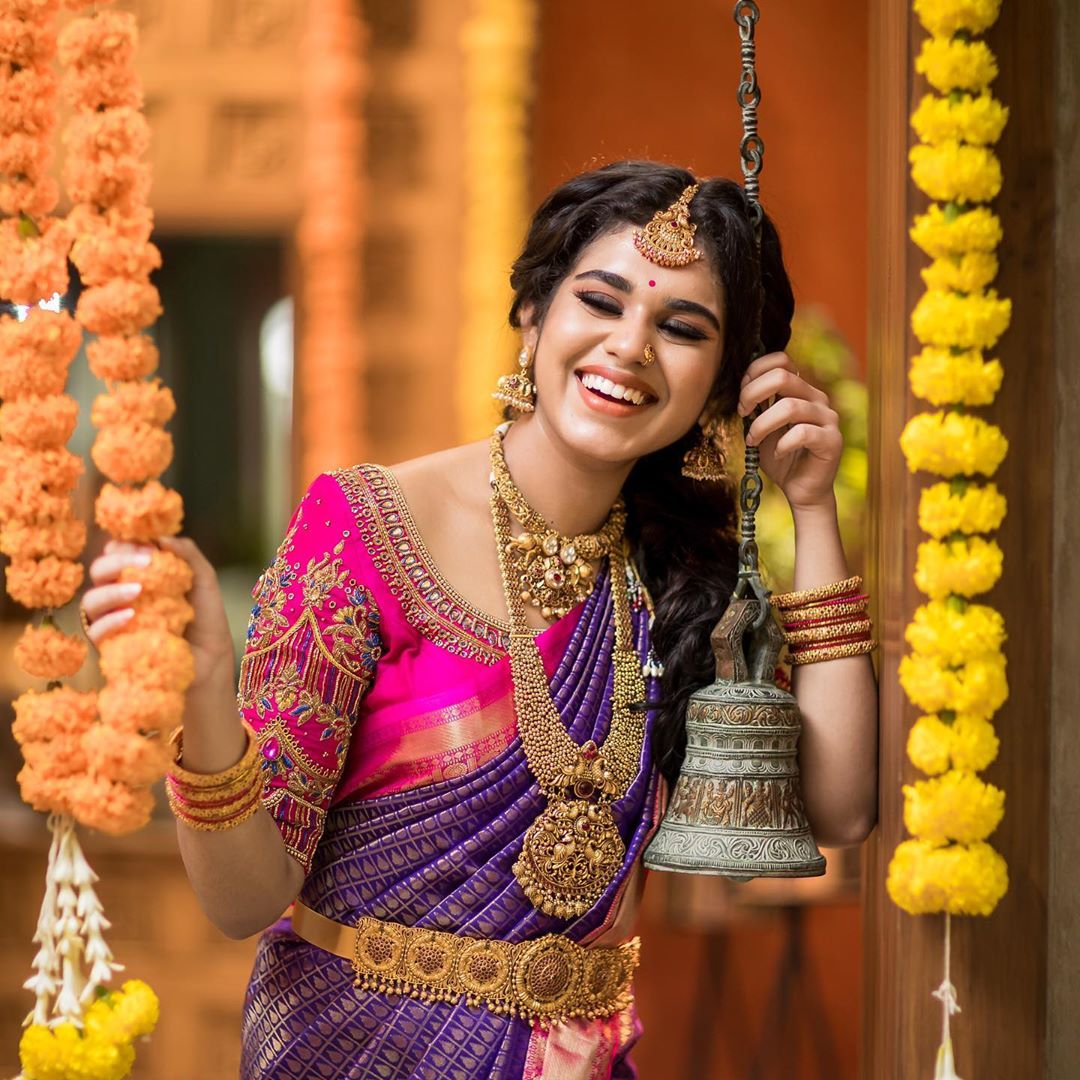Meenakshi Govindharajan in bridal saree photos - South Indian Actress