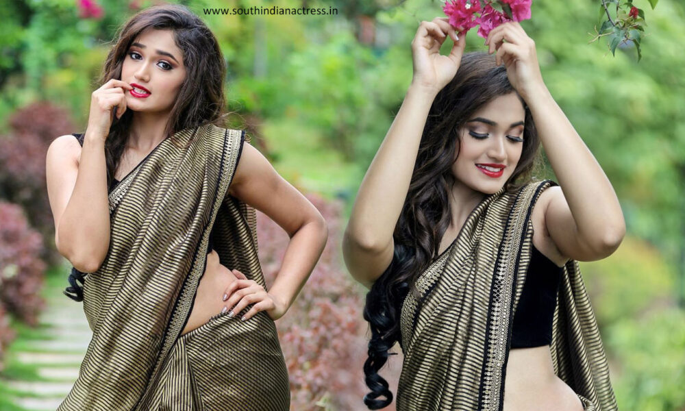 Kannada actress Reeshma Nanaiah latest stills in saree