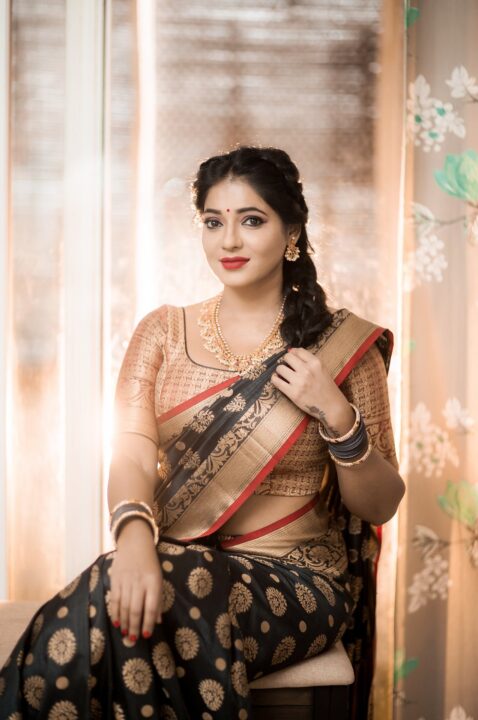 Reshma Pasupuleti in wedding saree photos