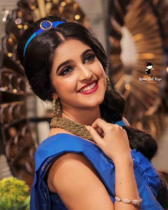 Malayalam actress Meenakshi Dinesh in Disney princess Jasmine costume