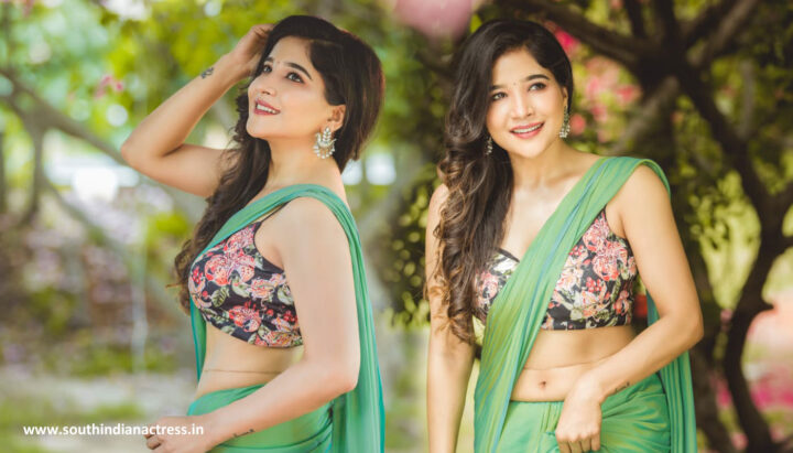 Sakshi Agarwal hot stills in green saree