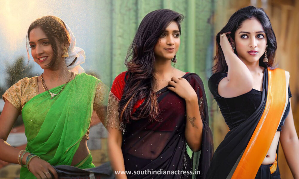 Sasitha Kona hot stills in saree