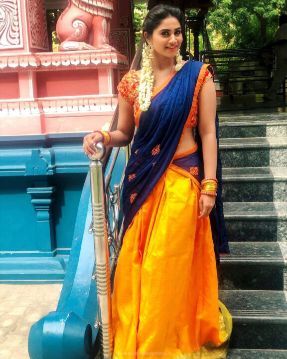 Shivani Narayanan beautiful half saree stills