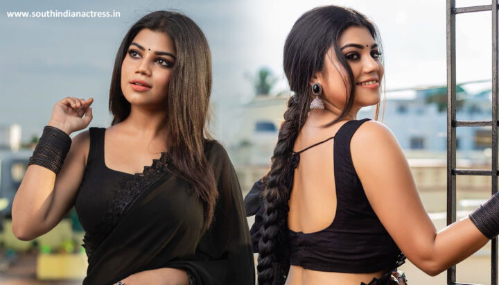 Suju Vasan beautiful stills in black saree