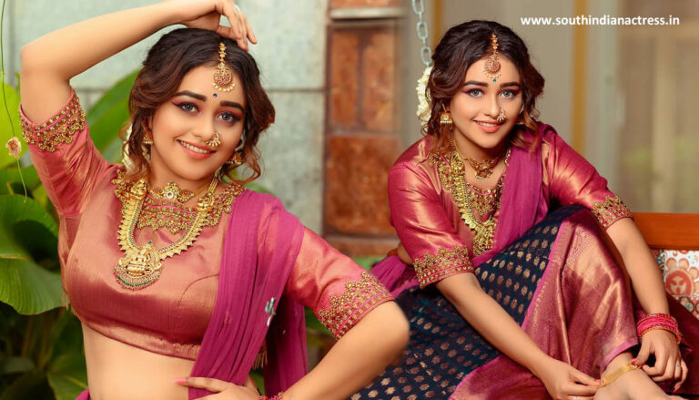 Dhanu Shree in traditional style photoshoot